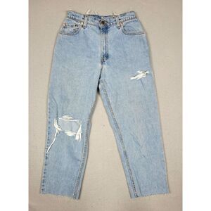 Vintage Levis 550 Jeans Women's JUNIORS 11 L (26 x 25) ALIGRACE Distressed Holes